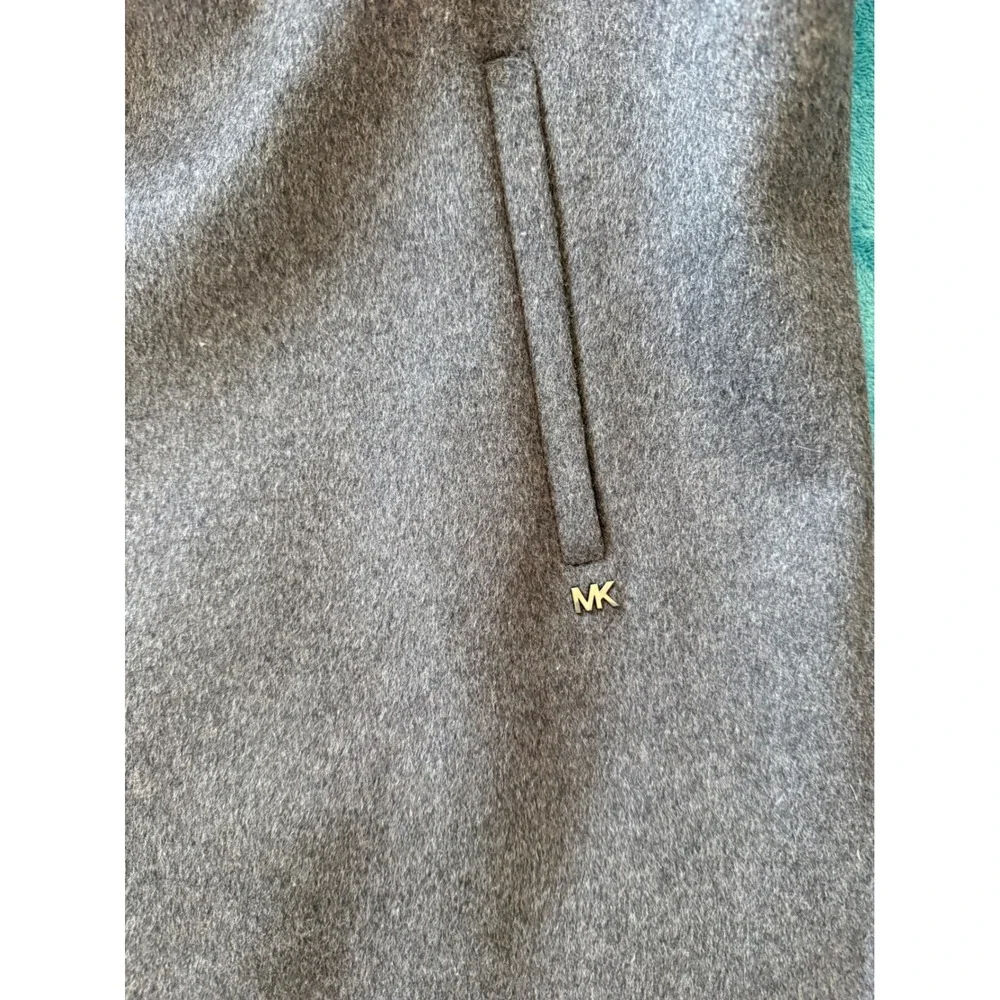 Michael Kors Gray Wool Blend Draped Shawl Collar Long Vest Duster XL - Picture 2 of 8